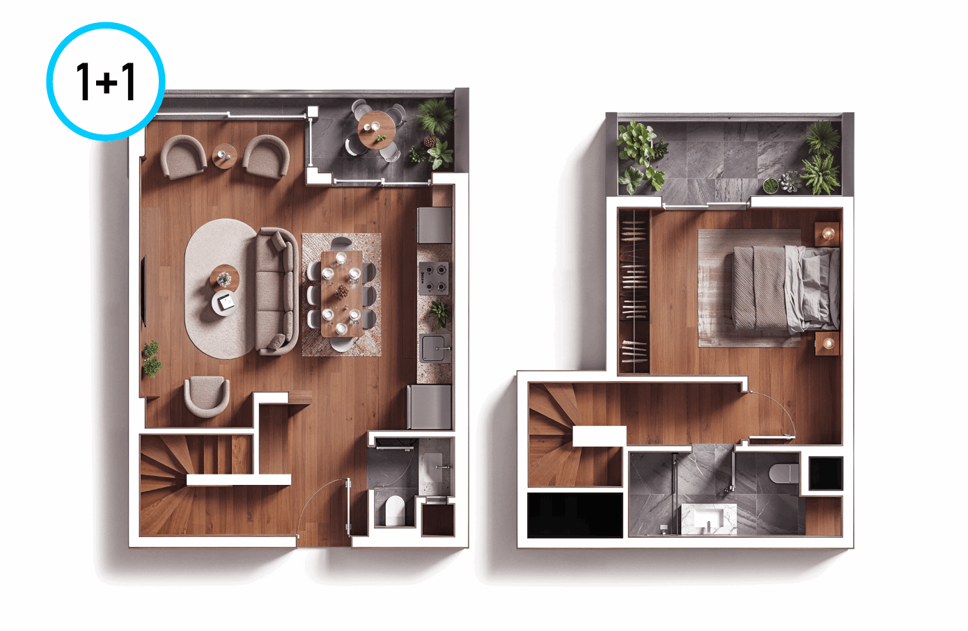 Silva Mare 1+1 85 m² daire planı