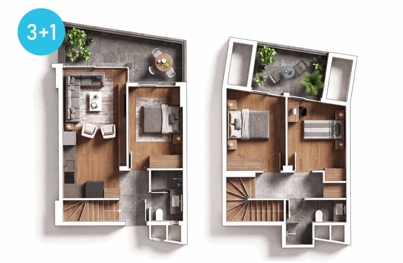 Silva Mare 3+1 94 m² daire planı