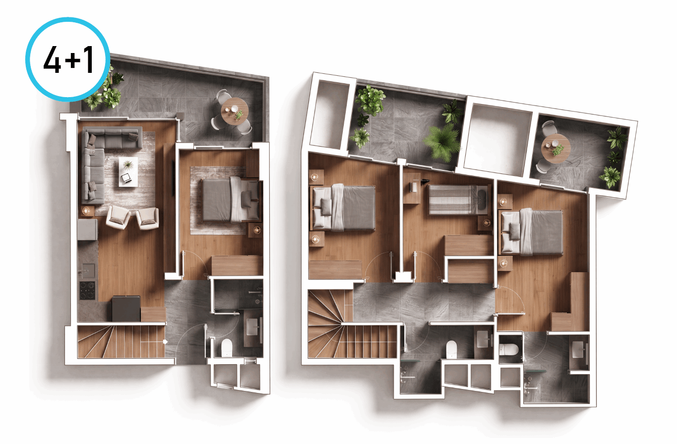 Silva Mare 4+1 94 m² daire planı