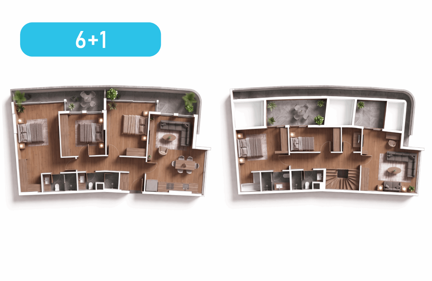 Silva Mare 6+1 193 m² daire planı
