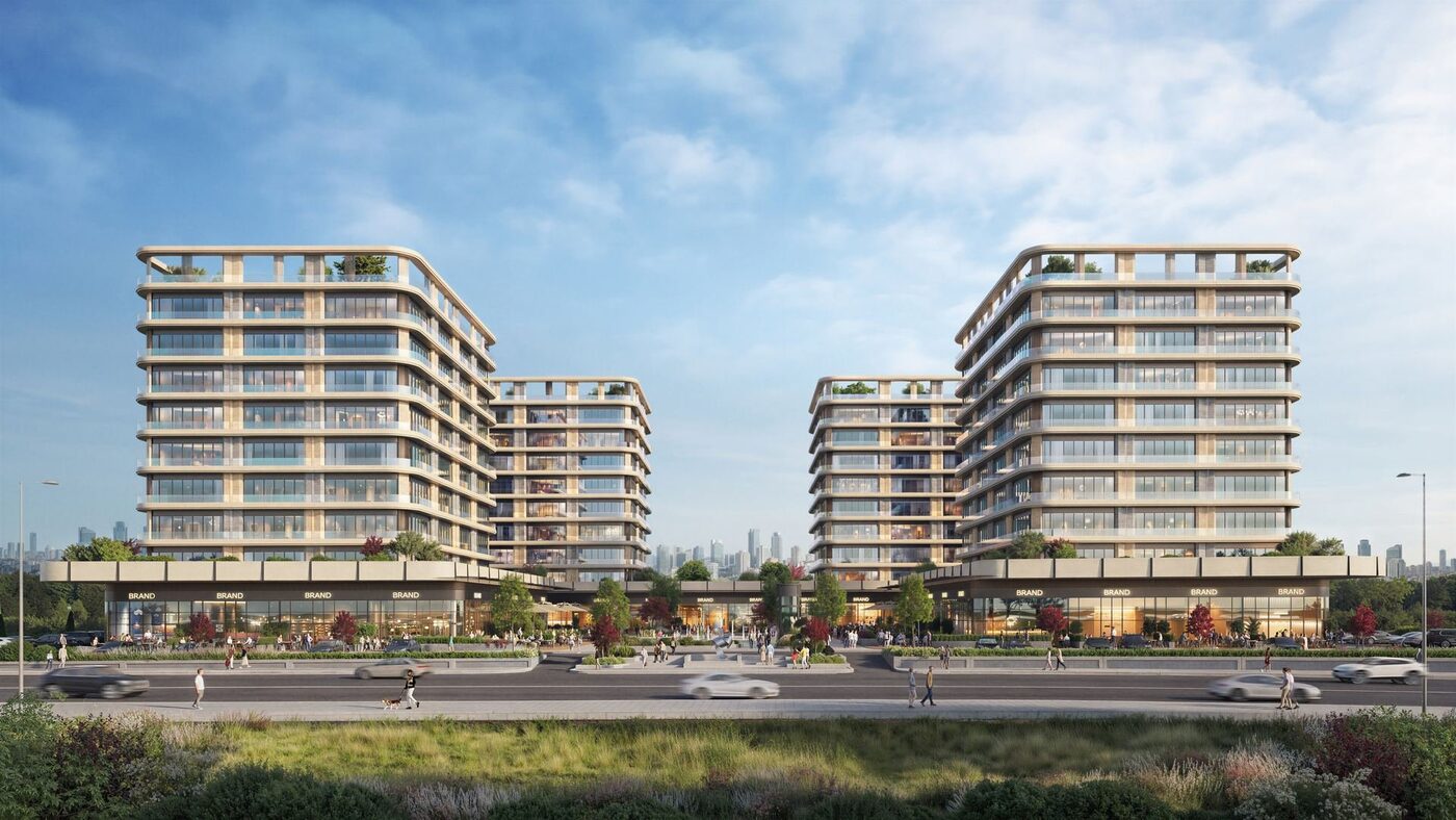 Vantage Office Ankara bloklarının cadde cephesinden görünümü | Konutkent Gayrimenkul